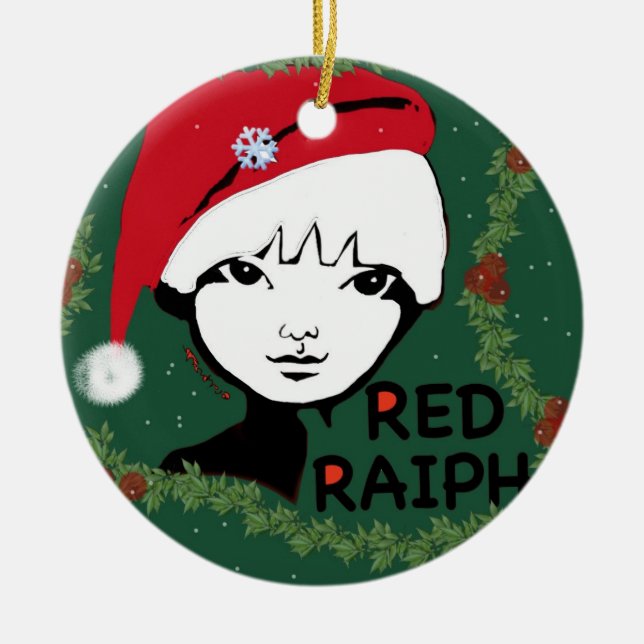 Raiph tree hing ceramic tree decoration (Front)