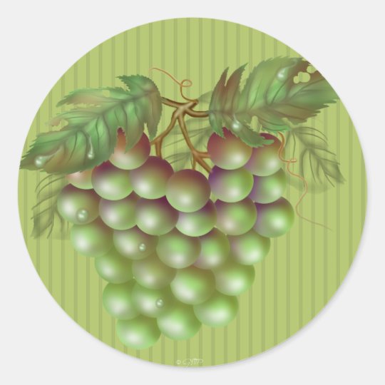 RAISAIN GRAPES ROUND Small, 1½ inch (sheet of 20) Classic Round Sticker