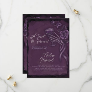 Raise a Glass to Forvever, Goth Engagement Party Save The Date
