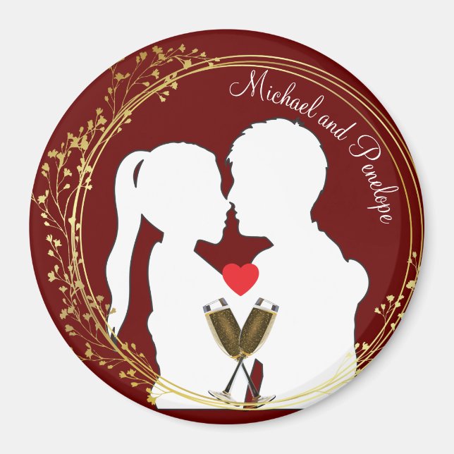 Raise a Toast to the Happy Couple Elegance    Magnet (Front)