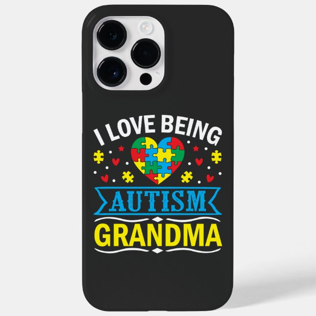 raise awareness about autism, Proud autism grandma Case-Mate iPhone Case (Back)