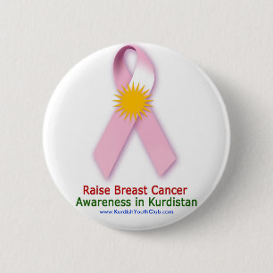 Raise Breast Cancer Awareness in Kurdistan 6 Cm Round Badge