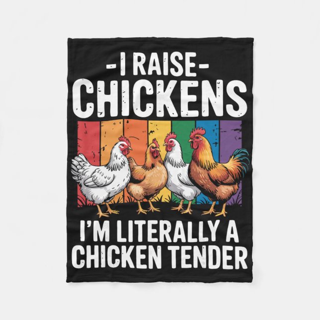 Raise Chicken Keeper Farm Poultry  Fleece Blanket (Front)
