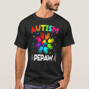 Raise Hand Autism Awareness Pepaw Family Support A T-Shirt
