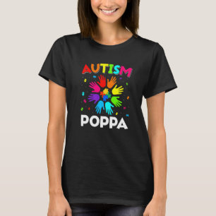 Raise Hand Autism Awareness Poppa Family Support A T-Shirt