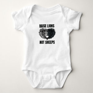 Raise Lions Not Sheeps Baby Bodysuit