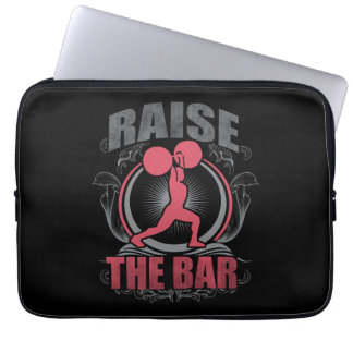 Raise The Bar - Women's Weightlifting Motivational Laptop Sleeve