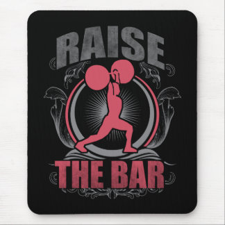 Raise The Bar - Women's Weightlifting Motivational Mouse Mat