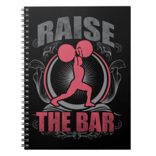 Raise The Bar - Women's Weightlifting Motivational Notebook