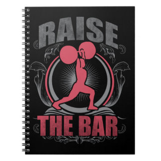 Raise The Bar - Women's Weightlifting Motivational Notebook