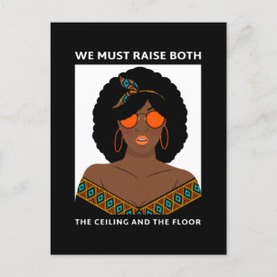 Raise the Ceiling Floor BLM Women's Rights Postcard