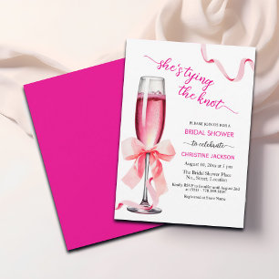 Raise the Glass She's Tying The Knot Bridal Shower Invitation
