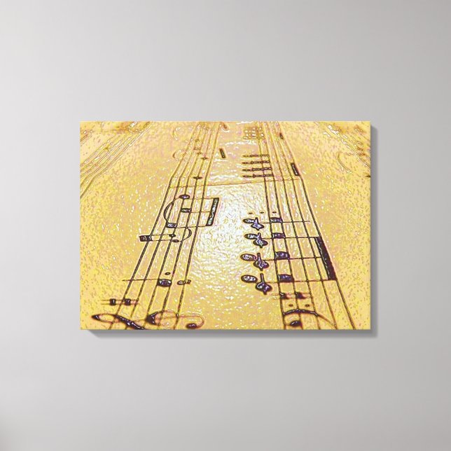 Raise The Music Notes Canvas Print (Front)