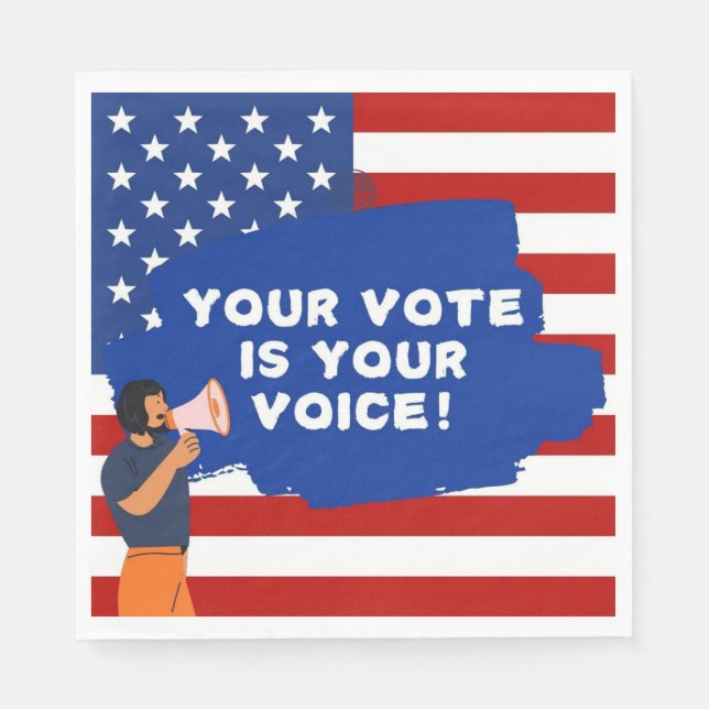 Raise ur voice napkin (Front)