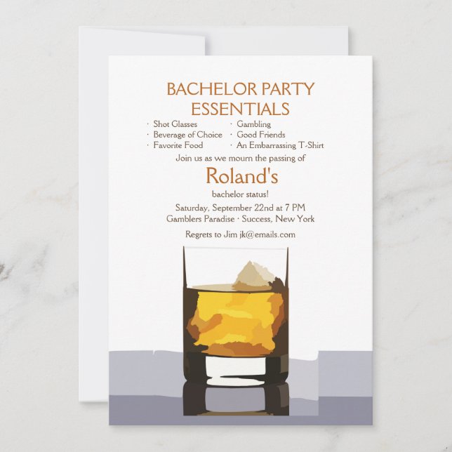 Raise Your Glass Invitation (Front)