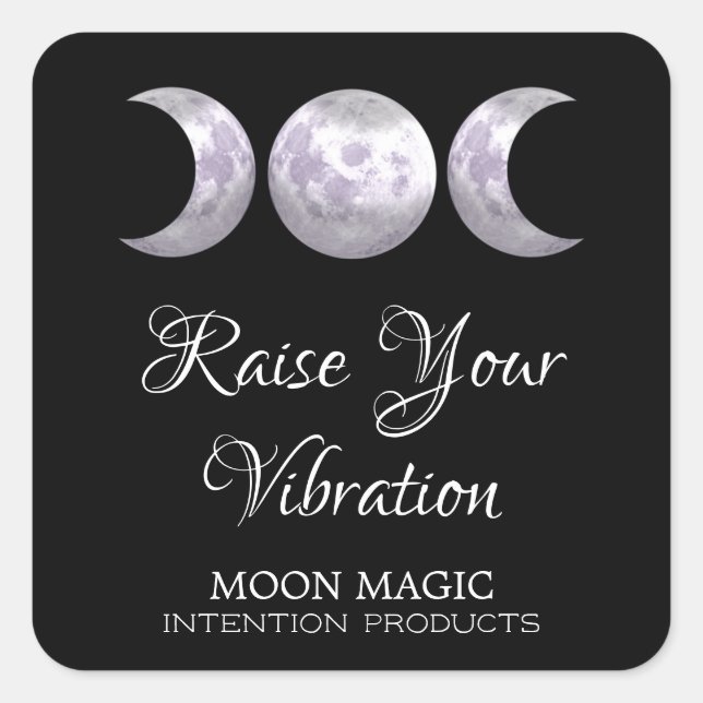 Raise Your Vibration Intention Candle Label (Front)