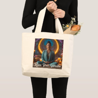 Raise Your Vibration Large  Tote Bag