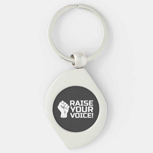 Raise Your Voice 2 W Key Ring (Front)
