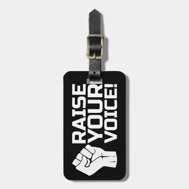 Raise Your Voice 2 W Luggage Tag (Front Vertical)