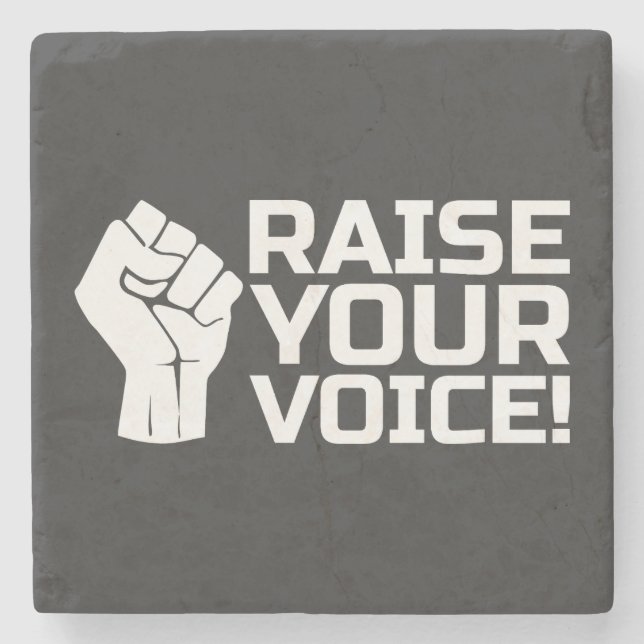 Raise Your Voice 2 W Stone Coaster (Front)