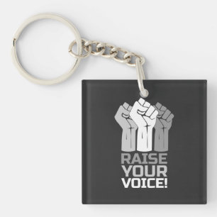 Raise Your Voice 3 W Key Ring