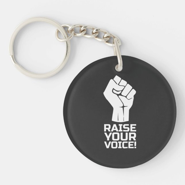 Raise Your Voice 5 w Key Ring (Front)