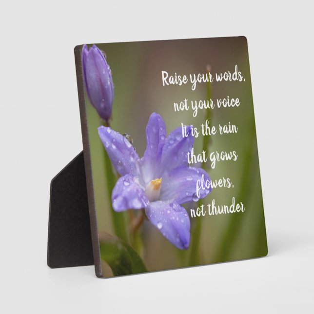 Raise Your Words  Plaque (Front)