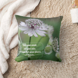 Raise Your Words Rumi Inspirational Quote Cushion