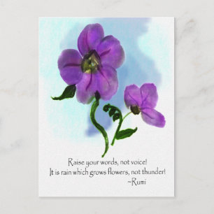 Raise your Words Rumi Postcard