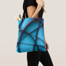 Raised blue shapeless cutouts with red ember cleft