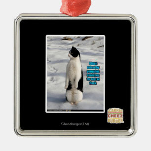 Raised by Penguins Metal Tree Decoration