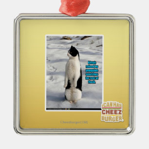 Raised by Penguins Metal Tree Decoration