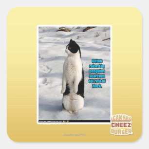 Raised by Penguins Square Sticker