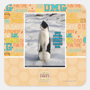 Raised by Penguins Square Sticker