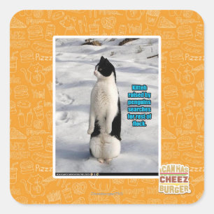 Raised by Penguins Square Sticker