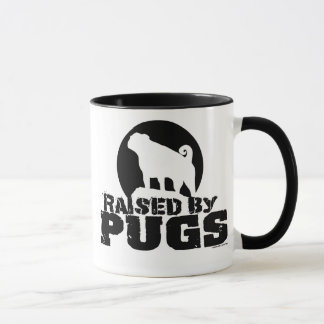 RAISED BY PUGS MUGS! MUG