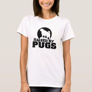 RAISED BY PUGS Womens Long Sleeved Shirt