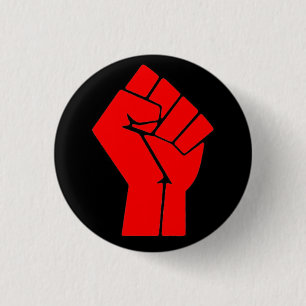 Raised Fist 3 Cm Round Badge