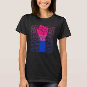 Raised Fist Bisexuality Flag Bisexual Lgbt Pride M T-Shirt