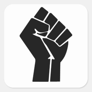 Raised Fist / Black Power Symbol Square Sticker