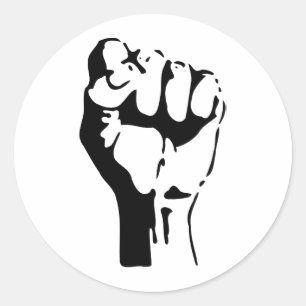 Raised Fist Classic Round Sticker