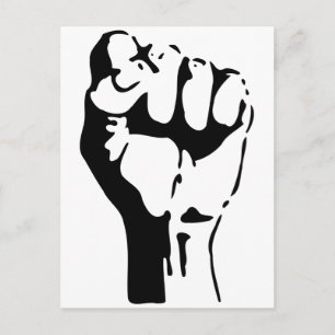 Raised Fist of Defiance/Resistance Postcard