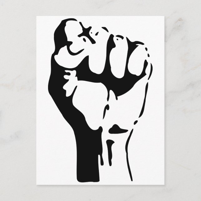 Raised Fist of Defiance/Resistance Postcard (Front)