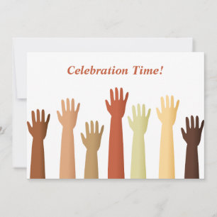 Raised Hands, Celebration Time! Invitation