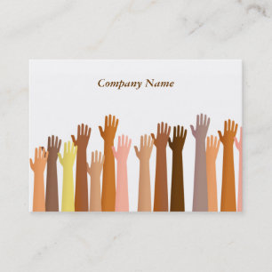 Raised Hands, Company Name Business Card