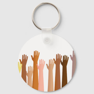 Raised Hands Key Ring
