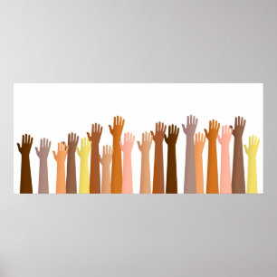 Raised Hands Poster