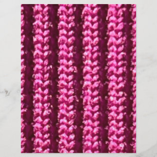 Raised Knit Pattern in Hot Pink, Scrapbook Paper