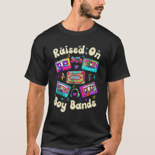 Raised On 90s Boy Bands Cassette Tape Retro Vintag T-Shirt