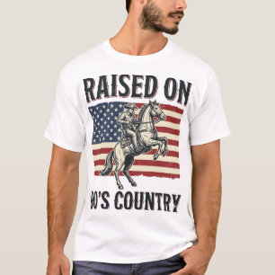 Raised On 90s Country Cowboy Western Shirt Design_